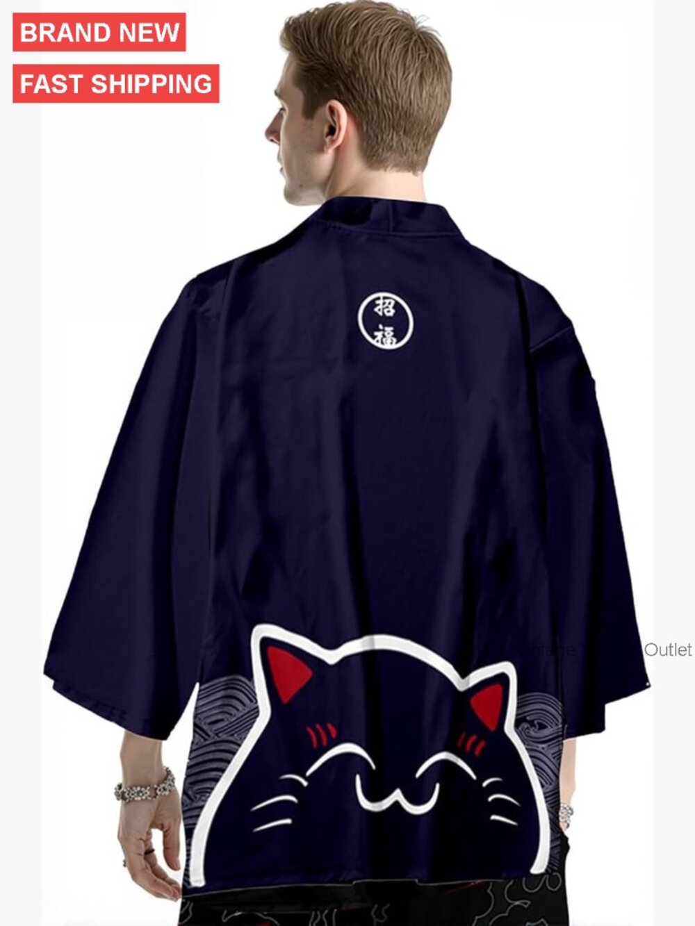 Lightweight Kimono Cardigan Coat Open Front Long Sleeve Unisex X-Large
